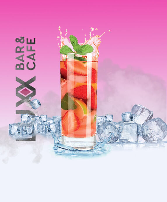 Cocktial strawberry Mojito Luxx Bar Café Roosendaal